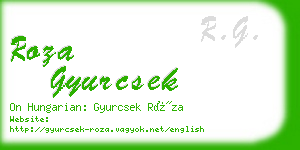 roza gyurcsek business card